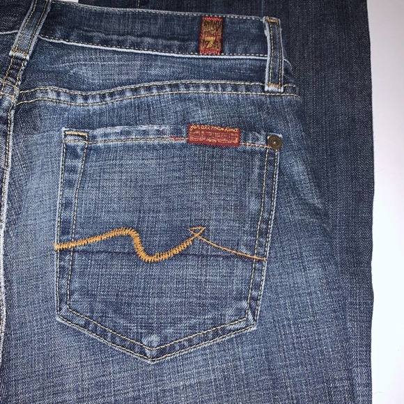 7FAMK Women’s  Bootcut Denim Blue Jeans sz 26 - Picture 5 of 9